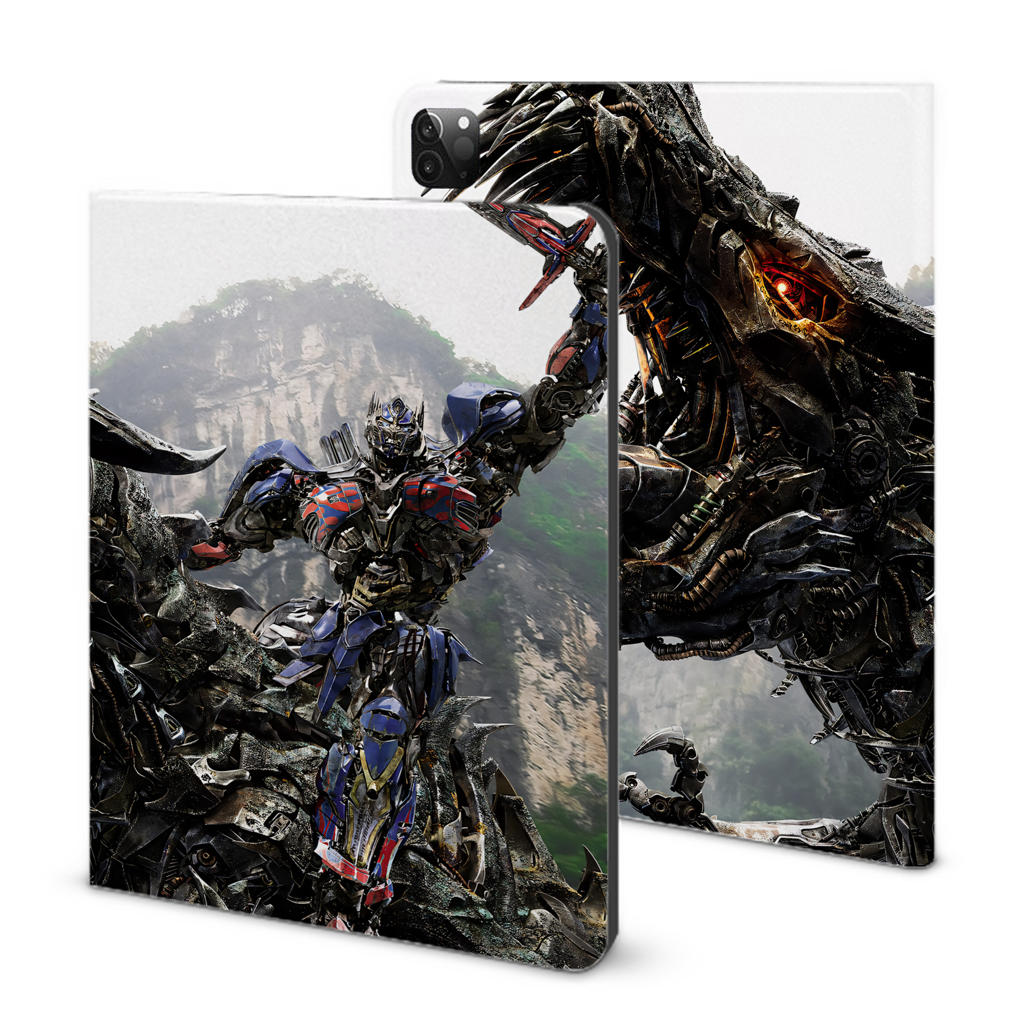 （画像用） Transformers トランスフォーマー IPadケース ペンホルダー付き ブックスタイルデザイン